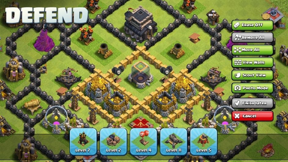 Clash of Clans defends