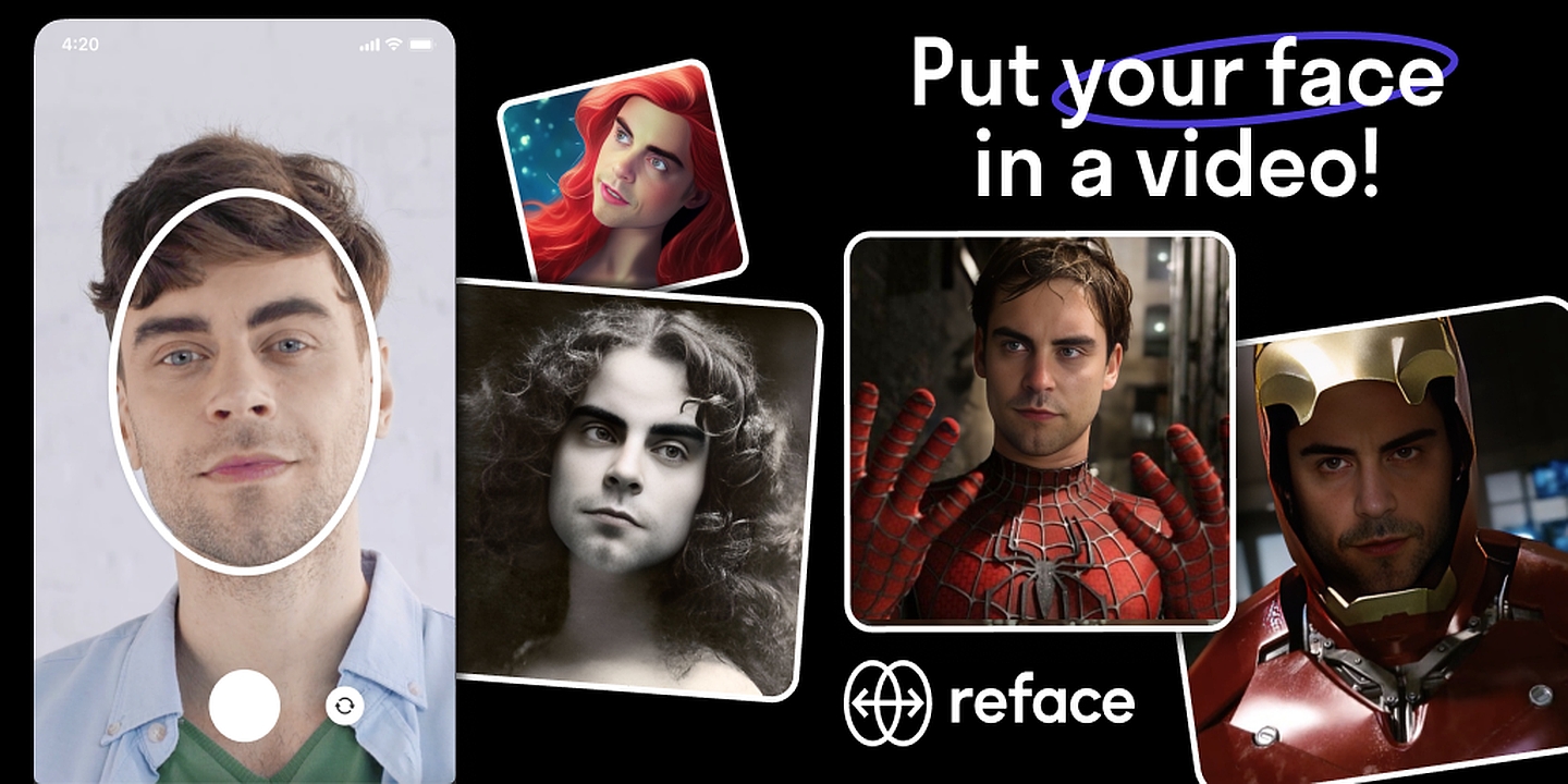 Reface Funny face swap videos MOD Apk Cover